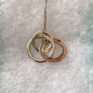 Tiffany three interlocking pendant necklace.